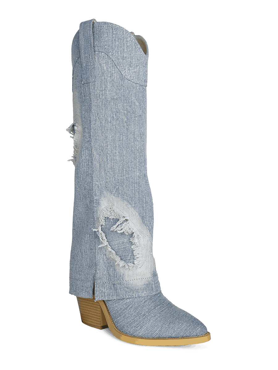 Wetkiss Knee High Cowboy Boots - LJ279 - Aspect