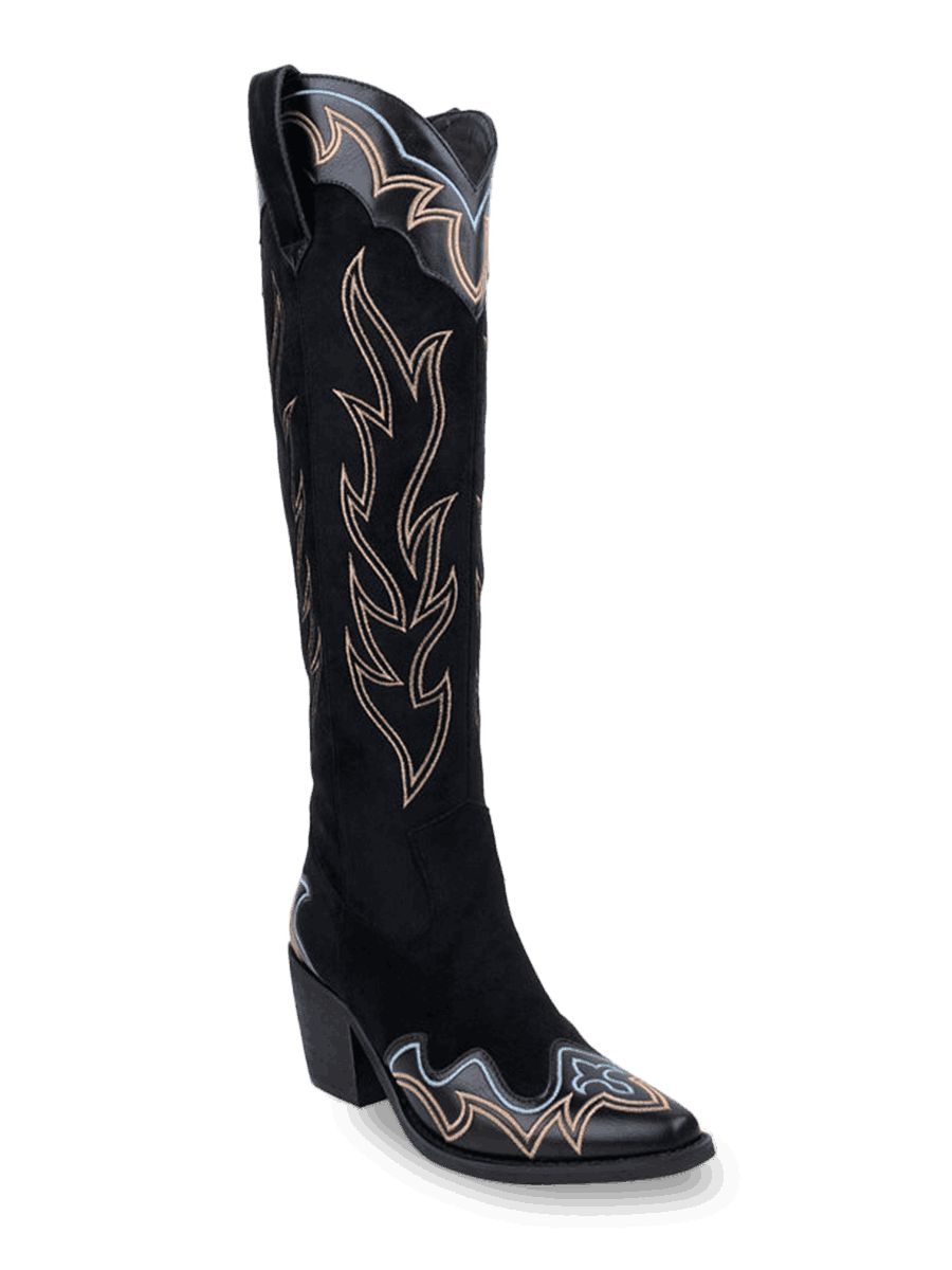 Wetkiss Suede Cowboy Boots - JX012 - Aspect
