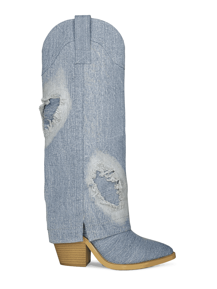 Wetkiss Knee High Cowboy Boots - LJ279 - Aspect