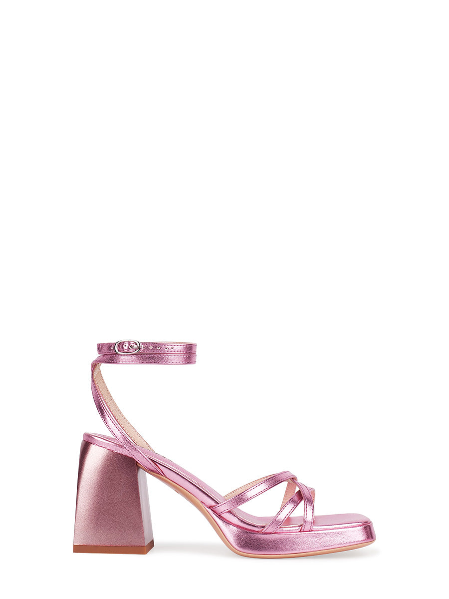 Platform Lace Up Block Heeled Sandals