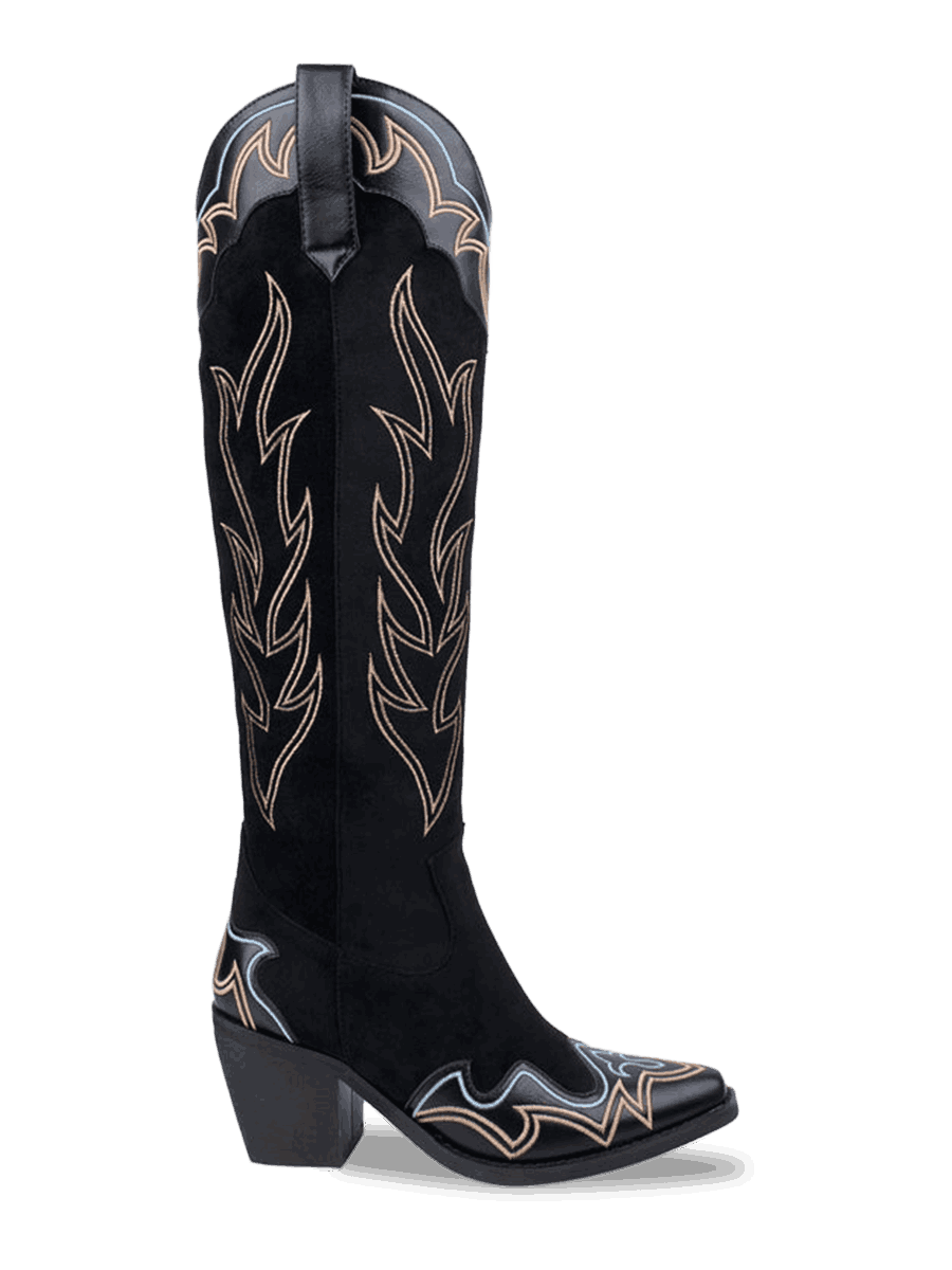 Wetkiss Suede Cowboy Boots - JX012 - Aspect