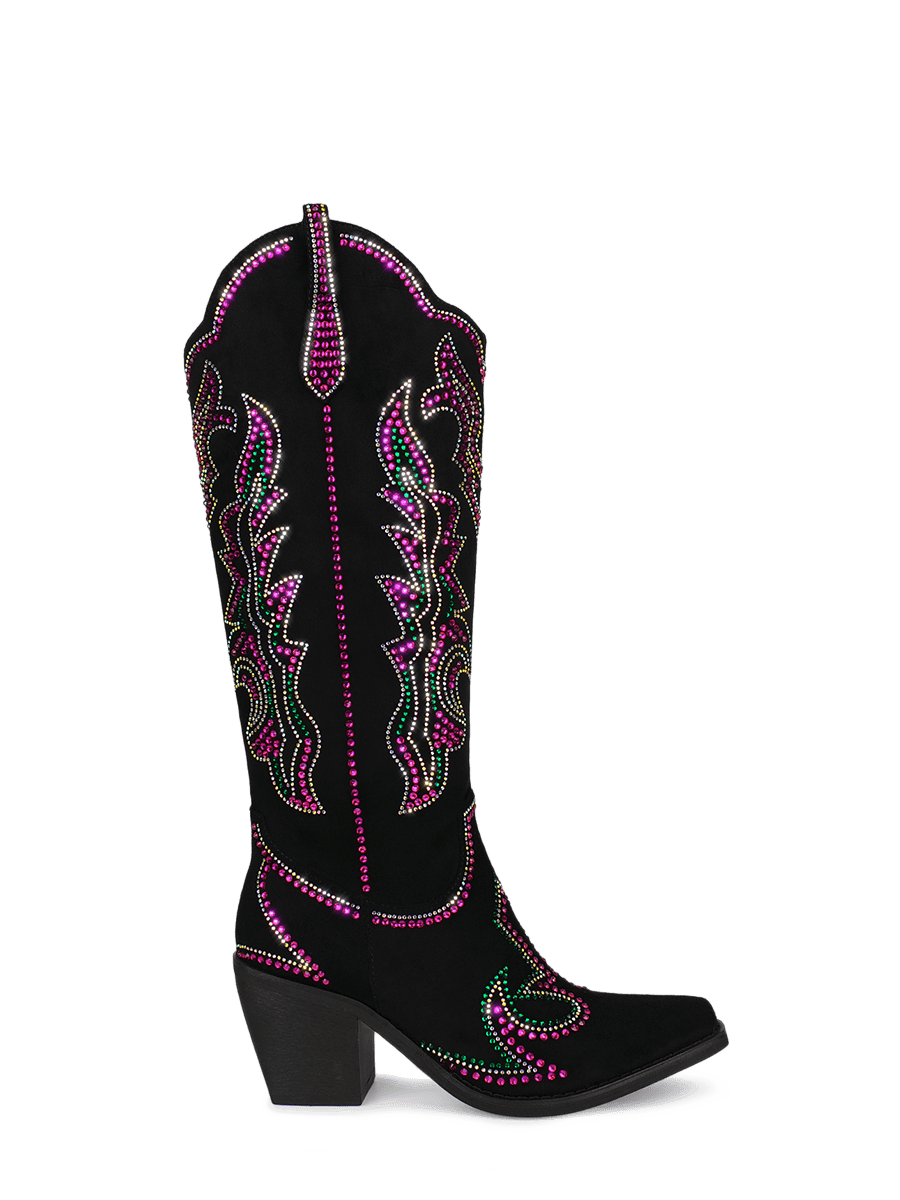 Wetkiss Pink Rhinestone Cowboy Boots - JX015 - Aspect