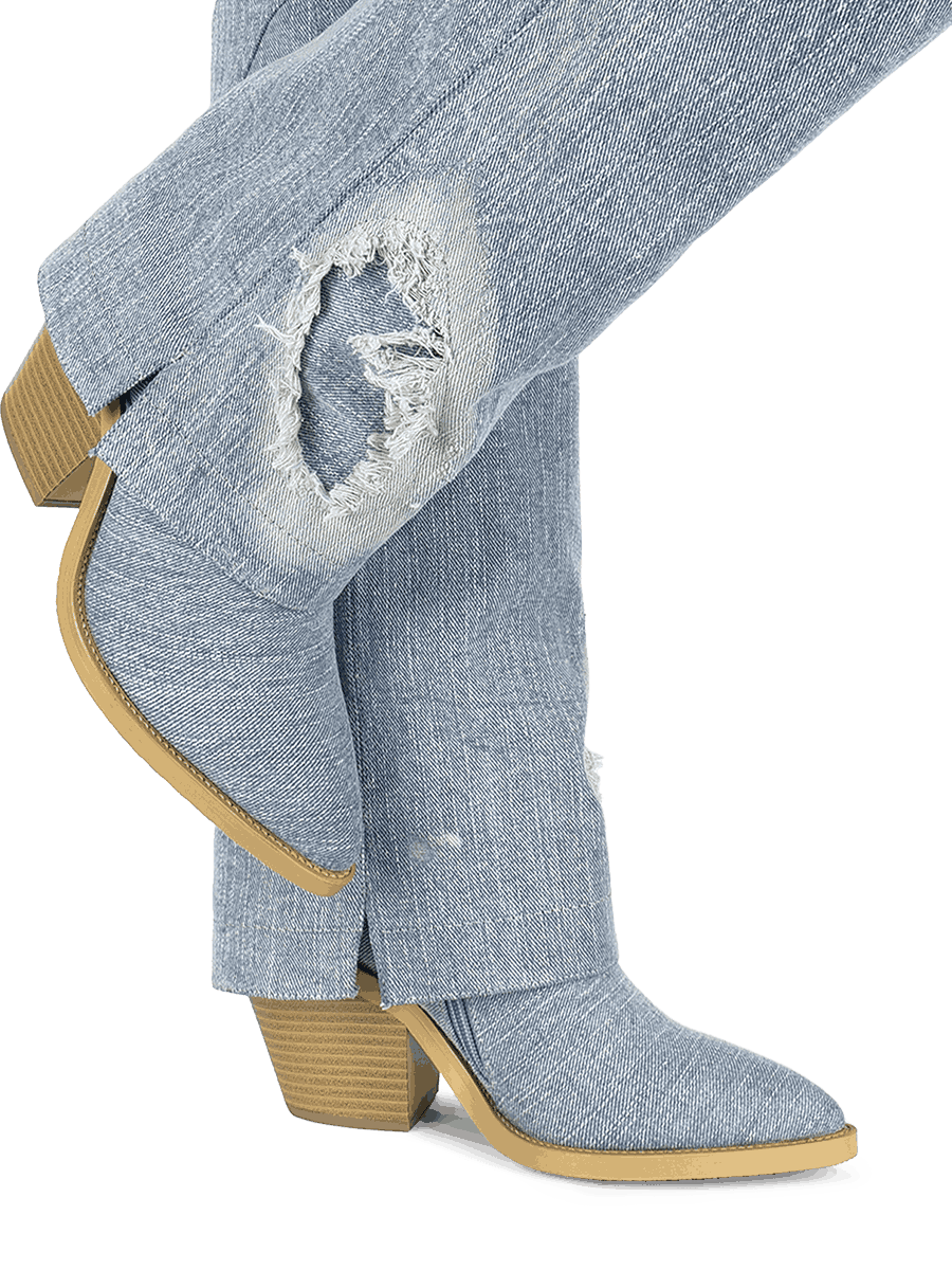 Wetkiss Knee High Cowboy Boots - LJ279 - Aspect