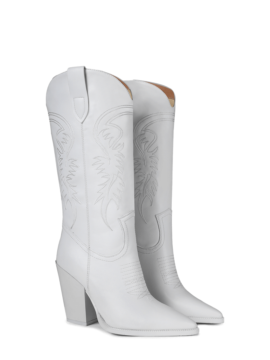 Wetkiss White Western Boots - MC001 - Aspect