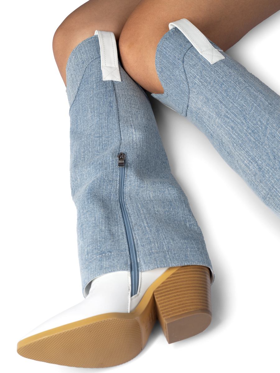 Wetkiss Knee High Cowboy Boots - LJ279 - Bottom