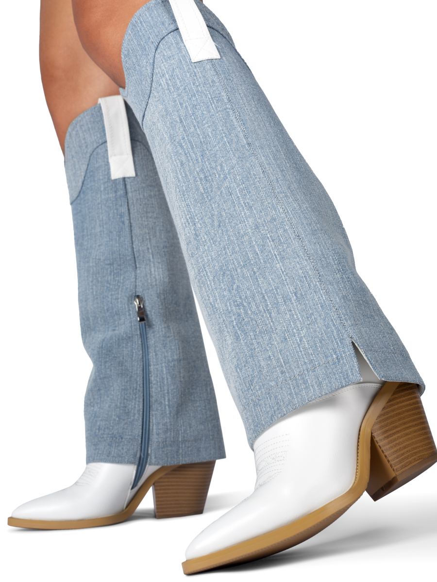 Wetkiss Knee High Cowboy Boots - LJ279 - Aspect