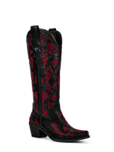 Burgundy-cut-out-rhinestones-cowgirl-boots