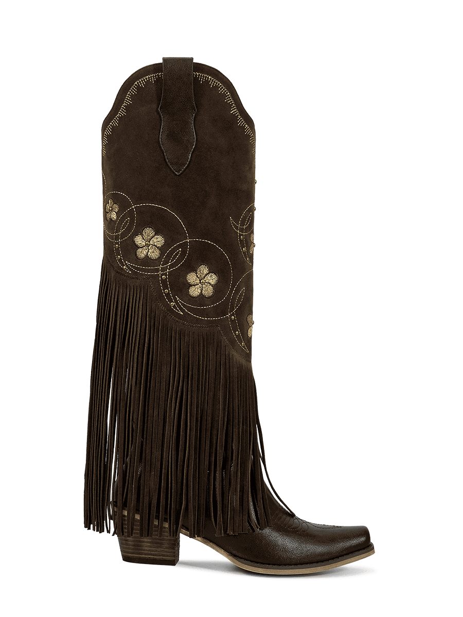 Fold-over-floral-brown-fringe-embroidery-cowgirl-boots