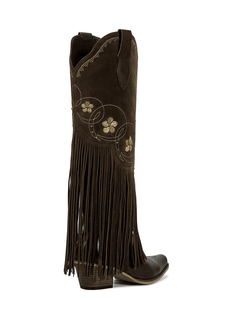 Fold-over-floral-brown-fringe-mid-heel-cowgirl-boots