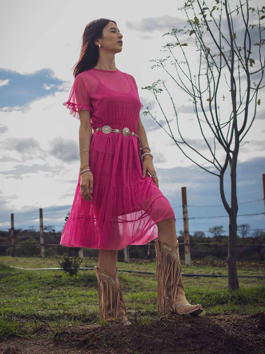 Wetkiss Apricot Fringe Boots - MC013 - Aspect