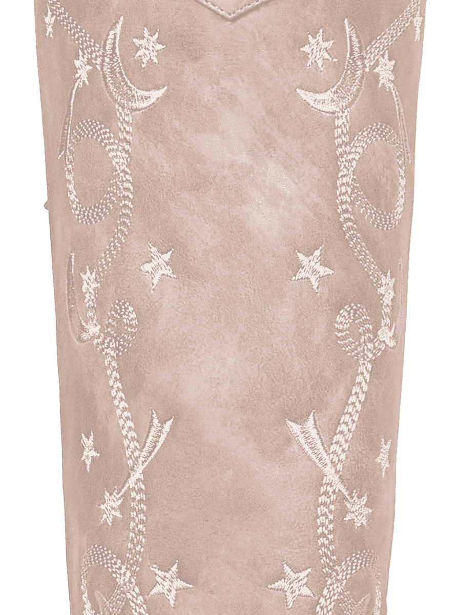 Muted-pink-embroidered-starry-thigh-high-pu-boots