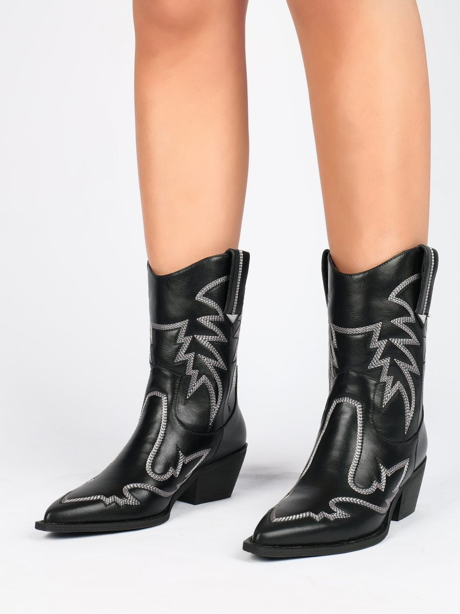 Pointed Toe Embroidered Cowgirl Boots