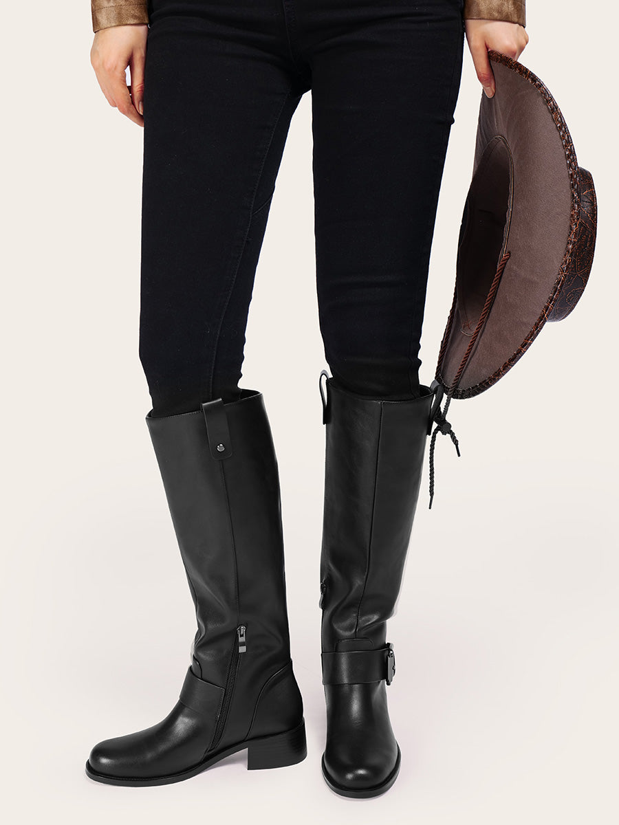 Comfortable Round Toe Riding Boots