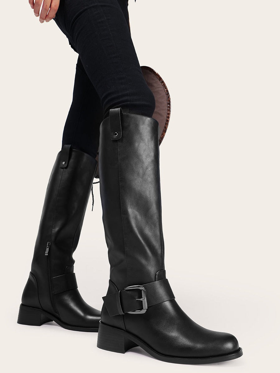 Comfortable Round Toe Riding Boots
