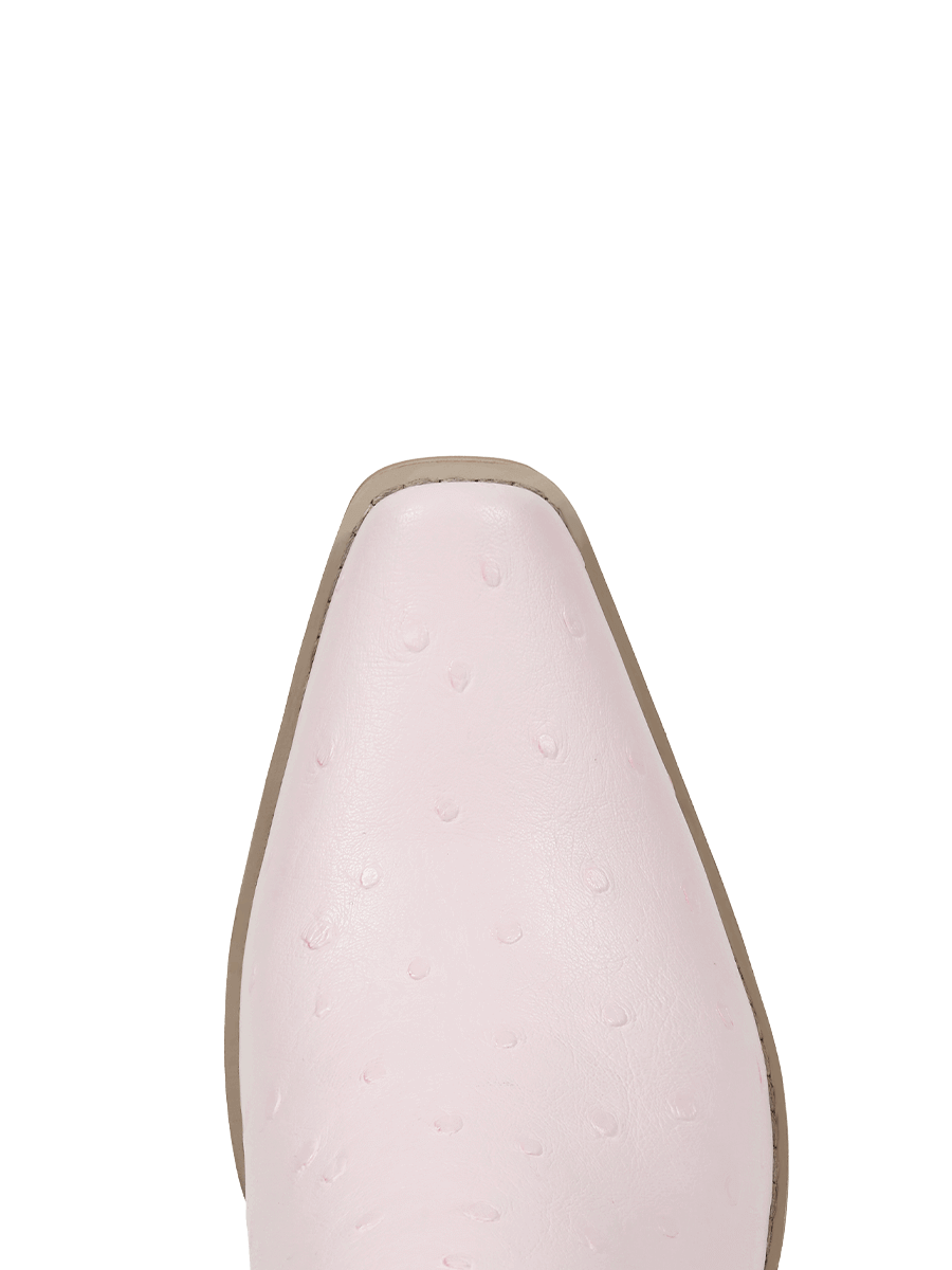 Pink-and-white-patchwork-orstrich-leather-snip-boots