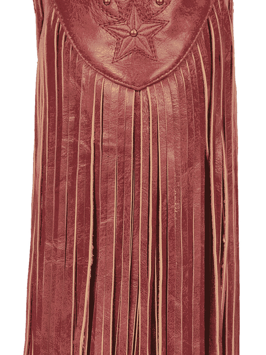 Red-studs-embroidered-star-fringe-pu-cowgirl-boots