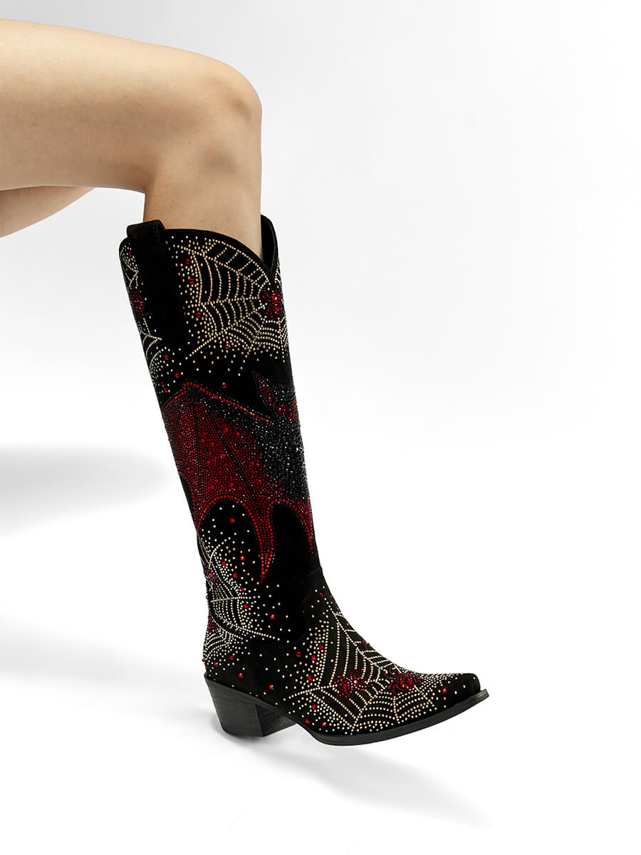 Rhinestone-bat-and-spider-web-wetkiss-western-cowgirl-boots