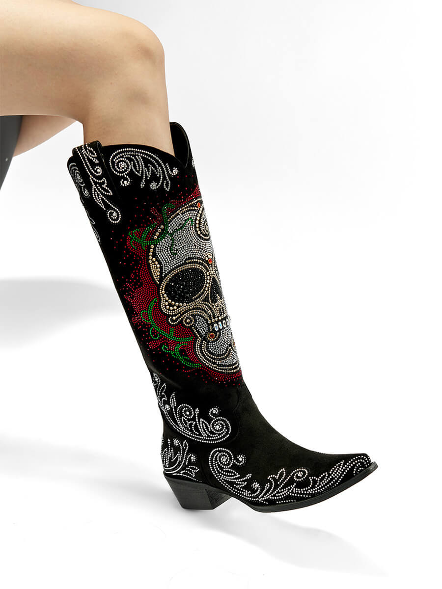 Rhinestone-skull-wetkiss-western-cowgirl-boots