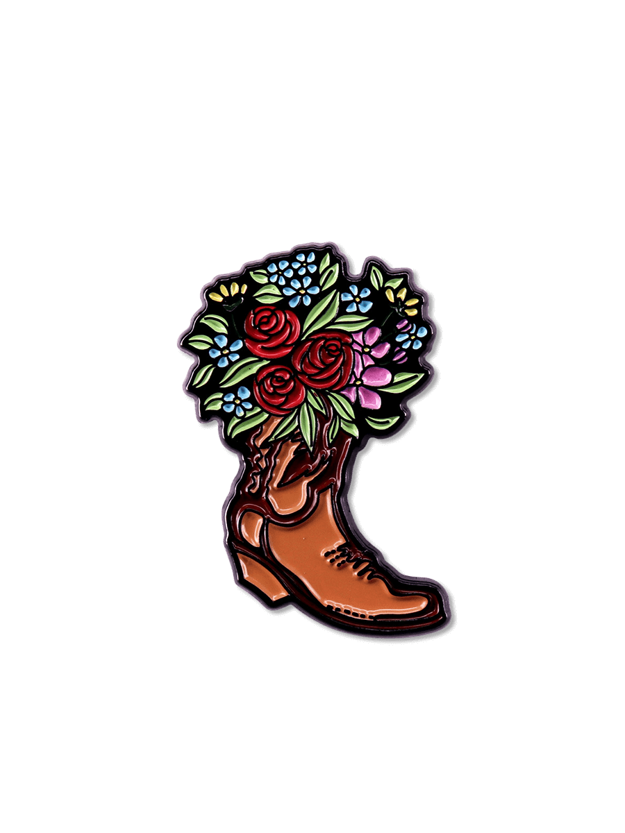 Rose Boots Brooch