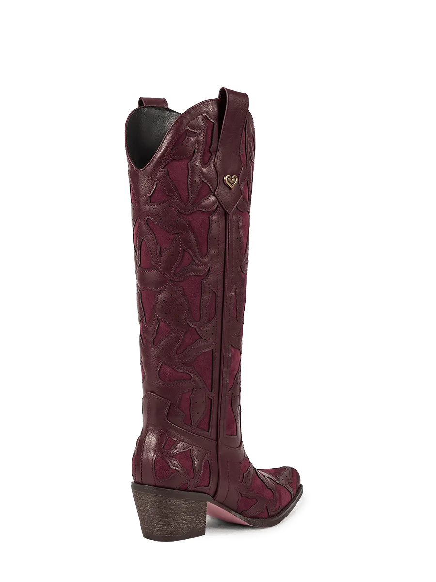 The-annie-burgundy-mid-heel-cowgirl-boots