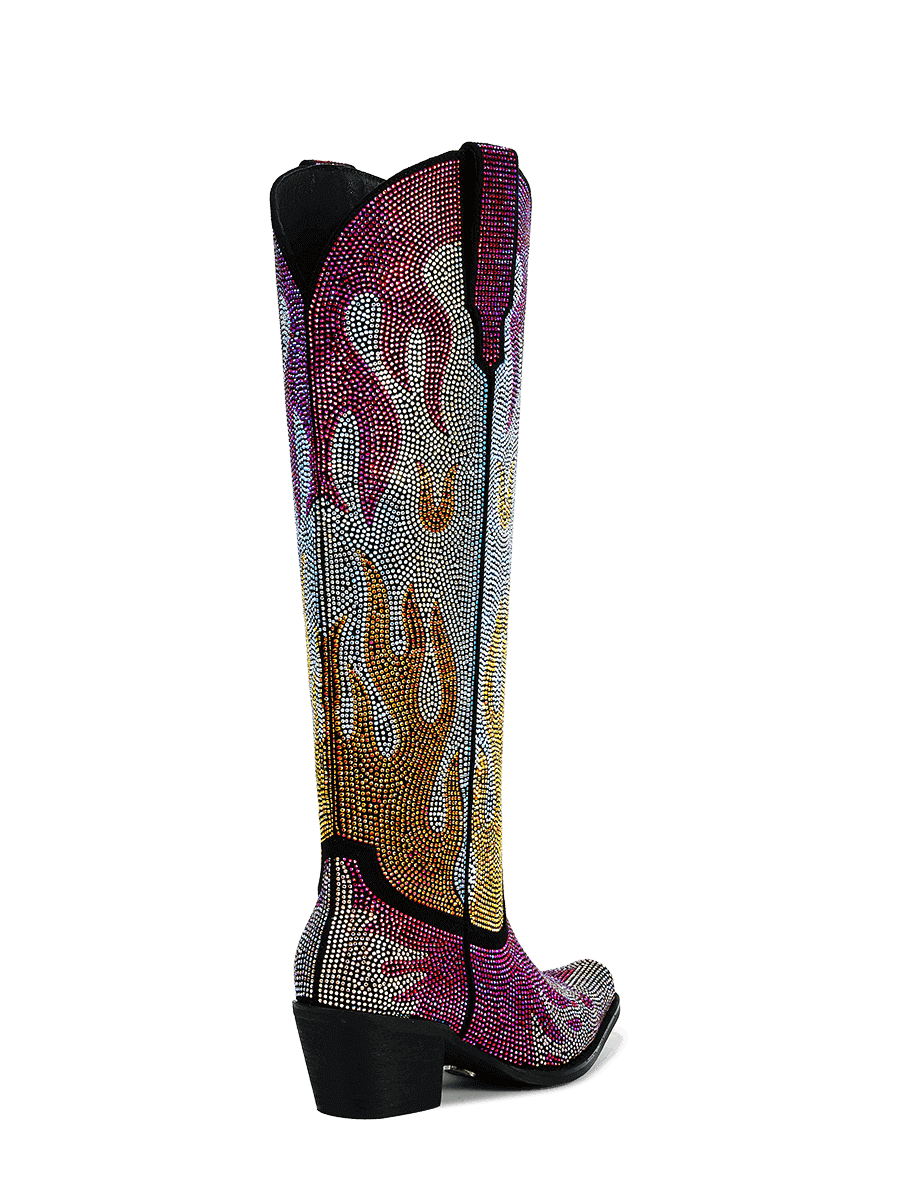 The-enya-black-suede-mid-heel-cowgirl-boots