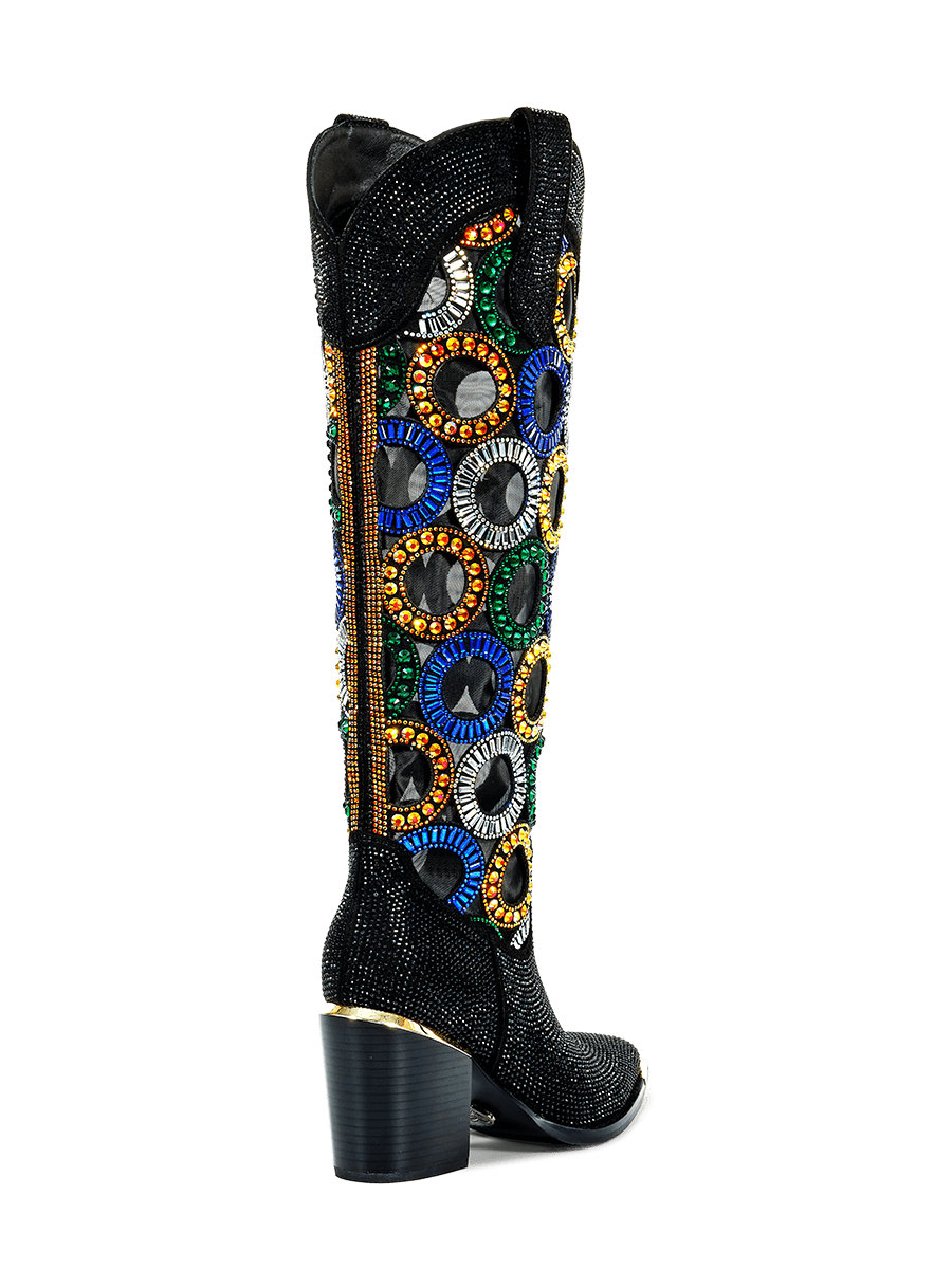 The-selena-colorful-circular-rhinestones-high-heel-cowgirl-boots