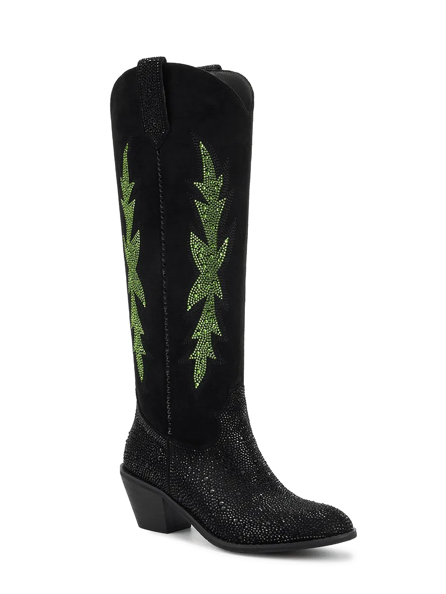 green_rhinestone_cowgirl_boots