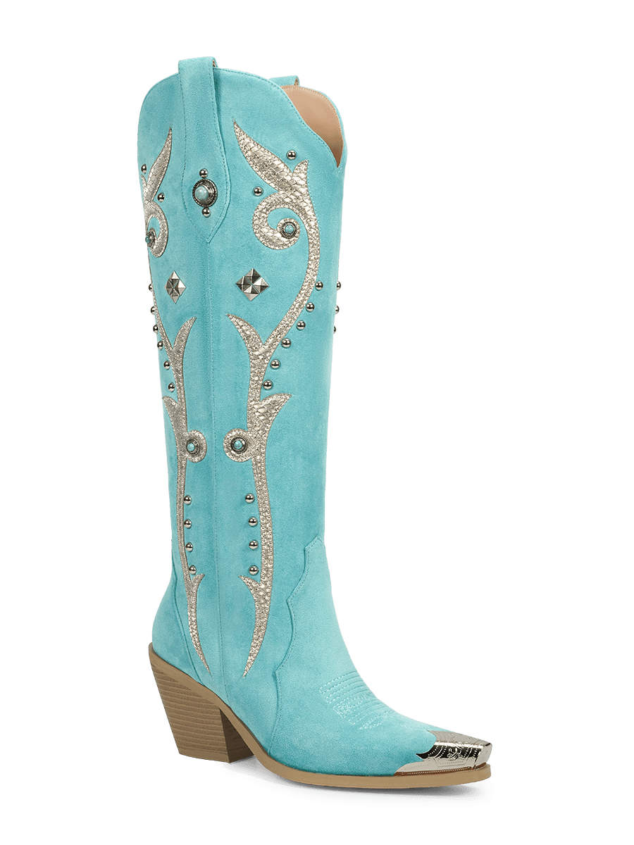 aquamarine-blue-and-silver-metal-decoration-cowgirl-boots