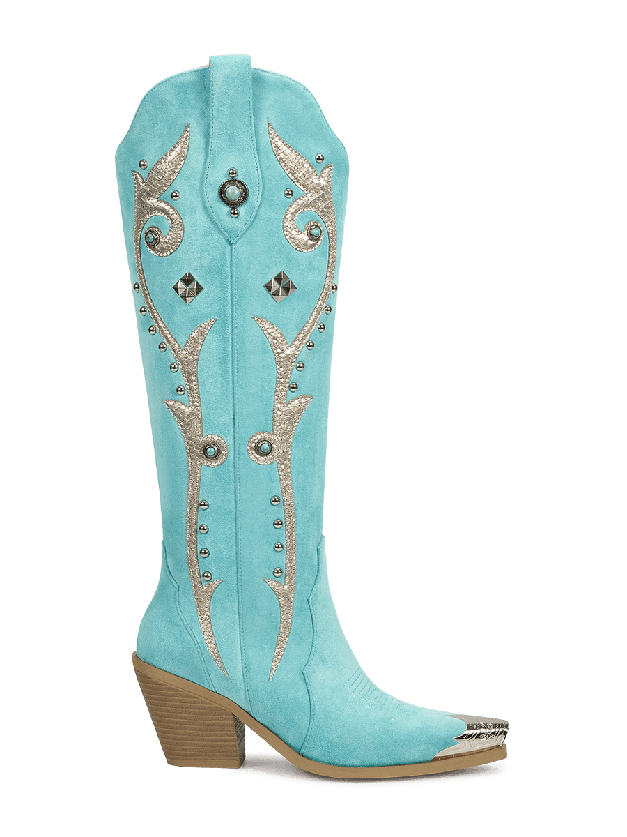 aquamarine-blue-and-silver-metal-decoration-pull-on-cowgirl-boots
