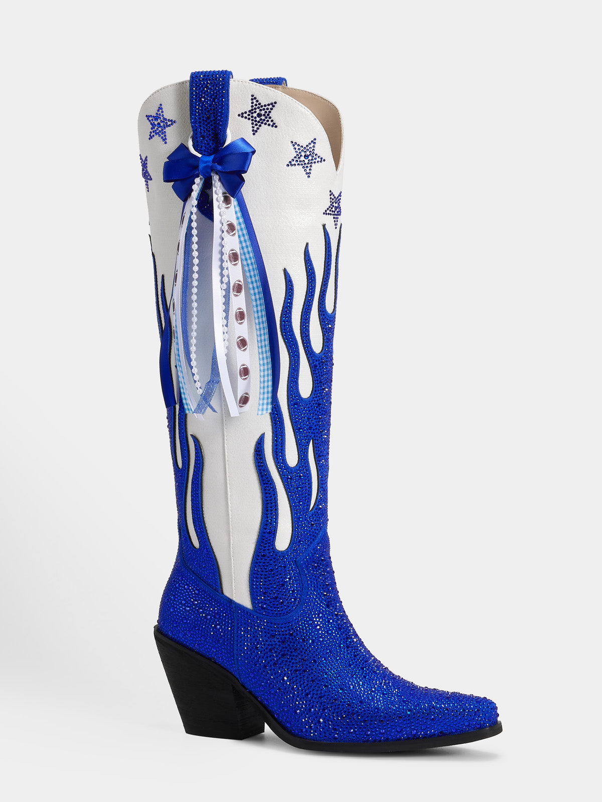 Gameday Football Royal Blue Western Boot Bows (No Standalone Shipping)
