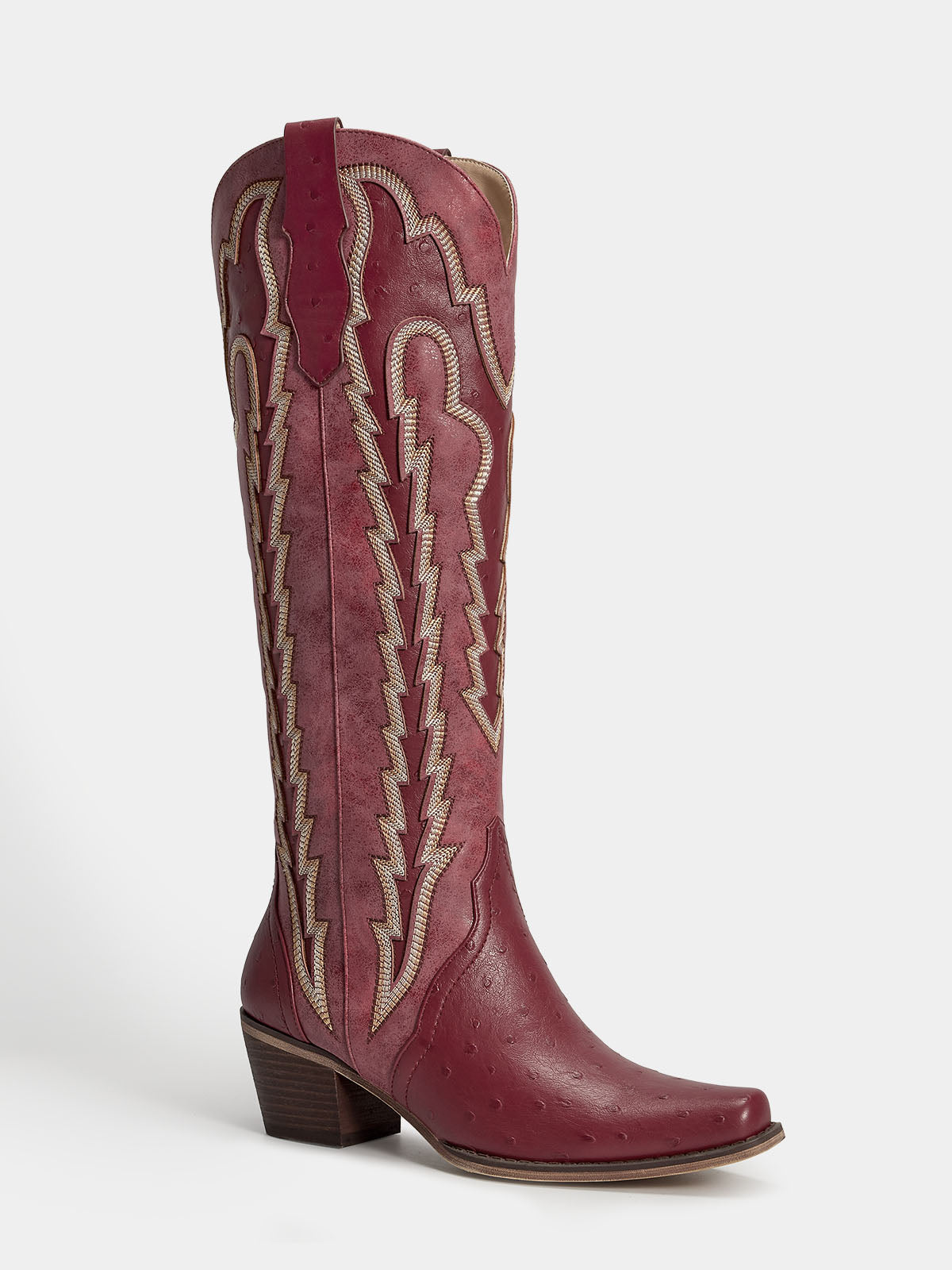 burgundy_ostrich_print_cowgirl_boots