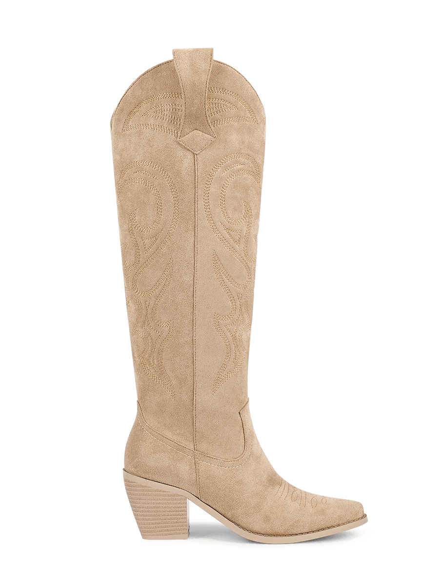 Wetkiss Faux Suede Embroidered Boots - JX013 - Aspect