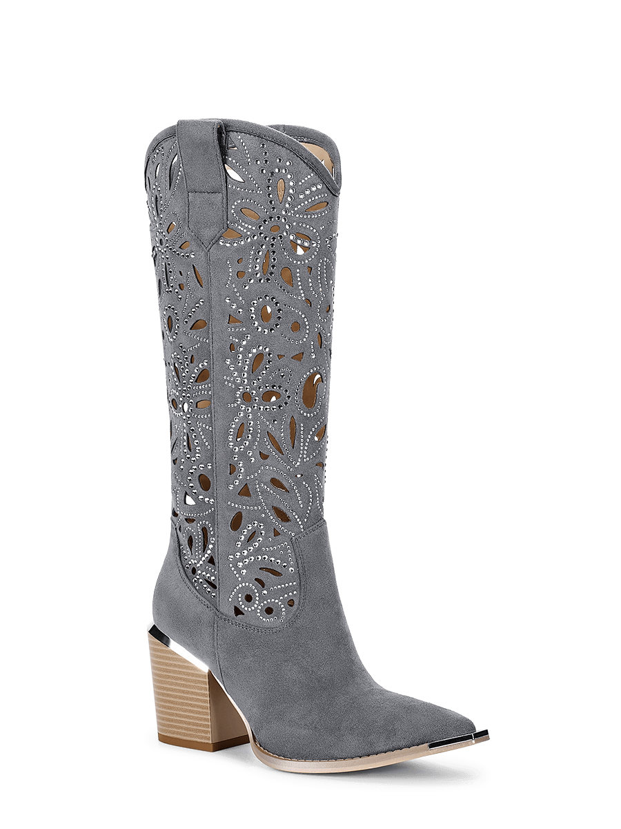 Wetkiss Cowgirl Gray Boots - MC027 - Aspect
