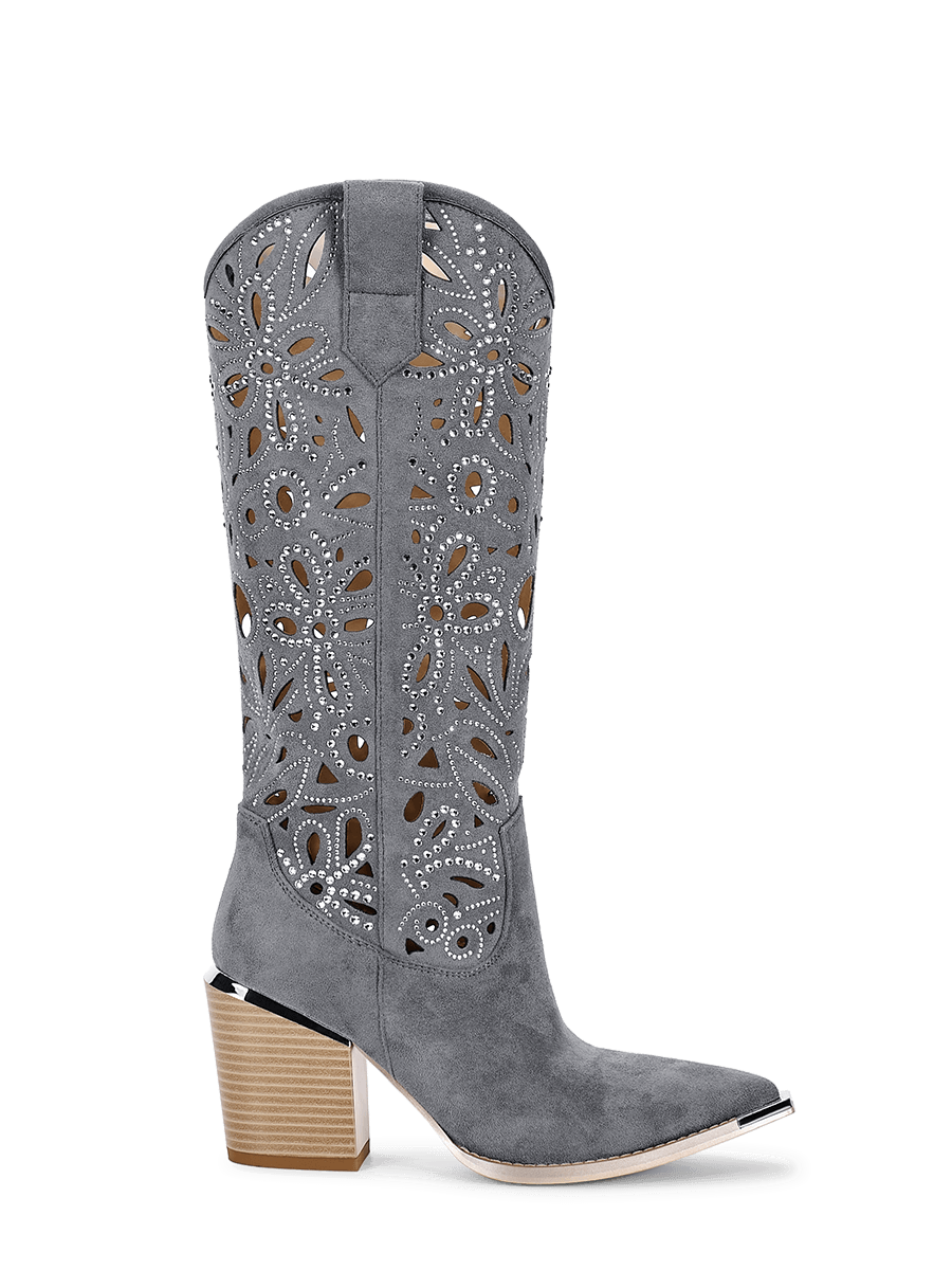 Wetkiss Cowgirl Gray Boots - MC027 - Aspect