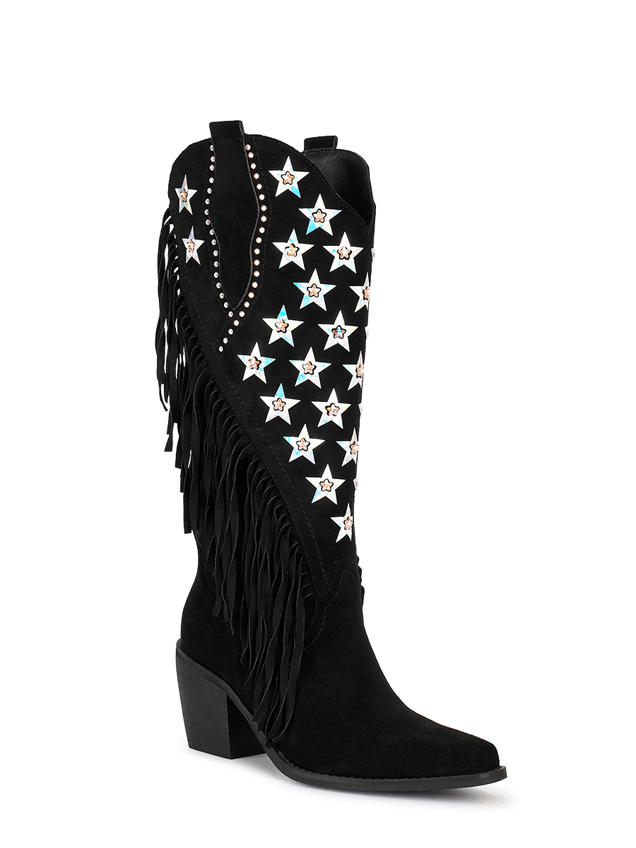 Wetkiss Suede Western Boots - MC037 - Aspect