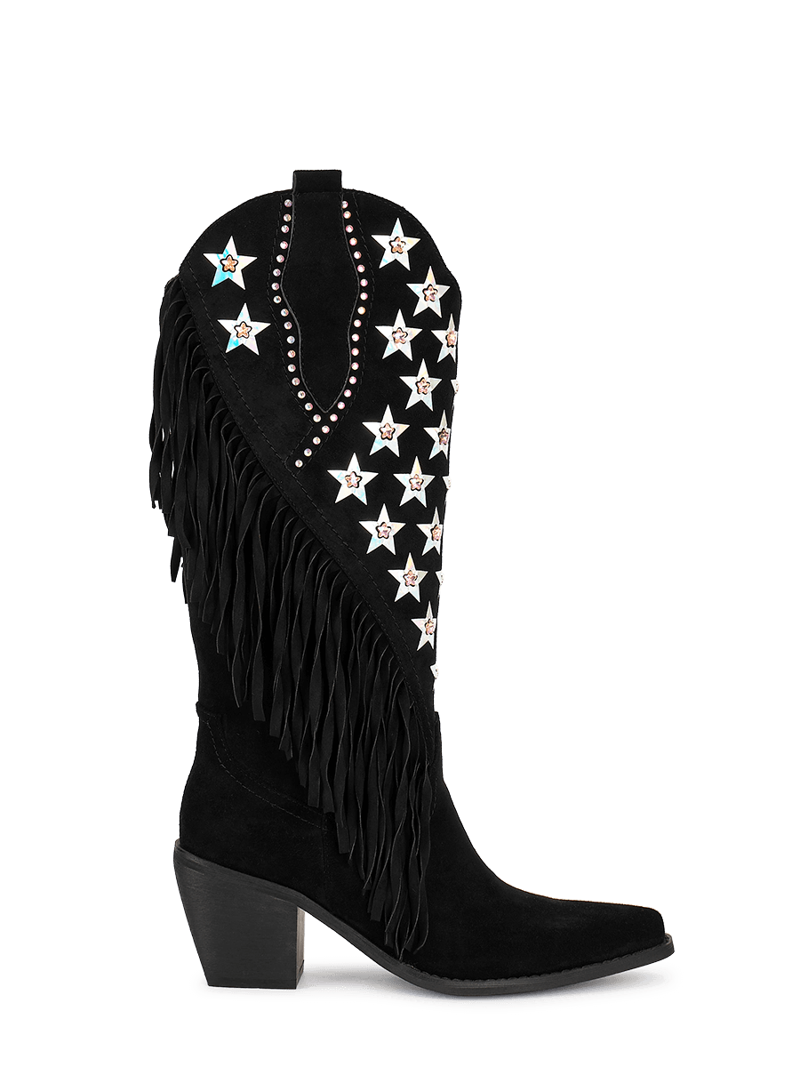 Wetkiss Suede Western Boots - MC037 - Aspect