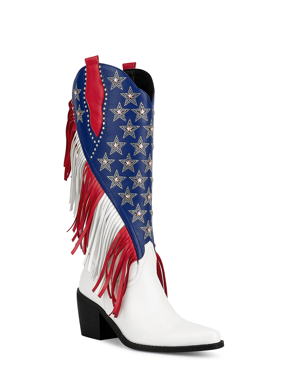Wetkiss US Flag Pattern Boots - MC037 - Aspect