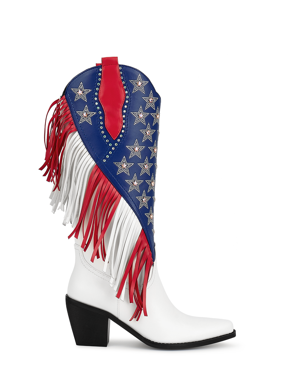 Wetkiss US Flag Pattern Boots - MC037 - Aspect