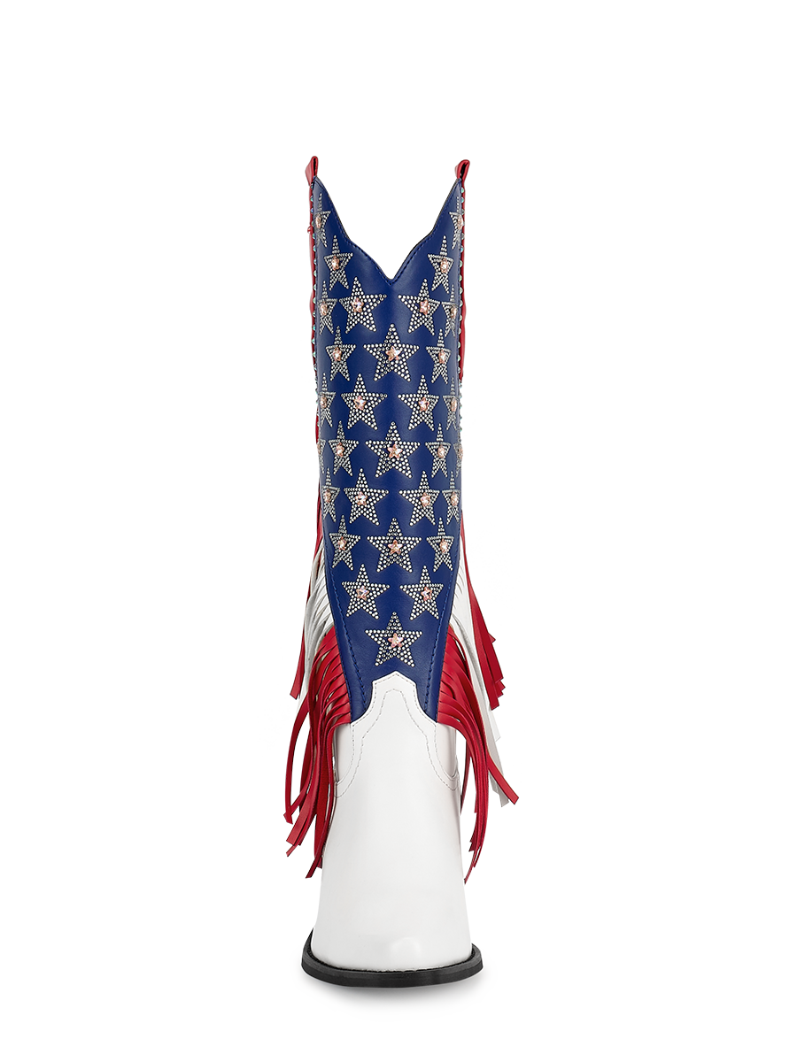 Wetkiss US Flag Pattern Boots - MC037 - Front