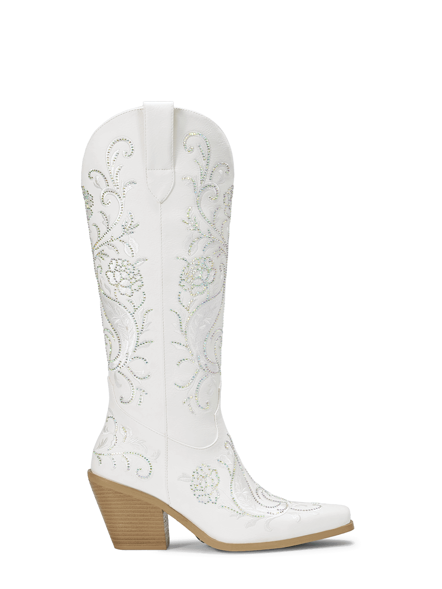 white-embroidered-rose-wedding-cowgirl-boots-pull-on
