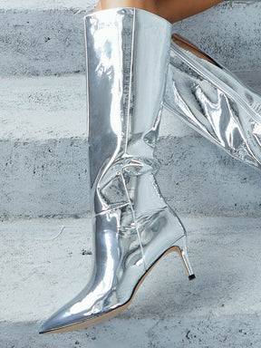 Classic Metallic Knee High Boots