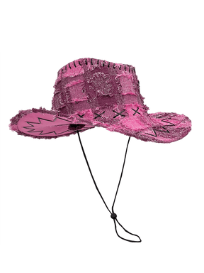 Chapeau en jean rose