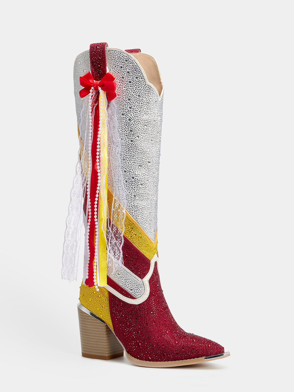 Red and White Boot Bows (No Standalone Shipping)
