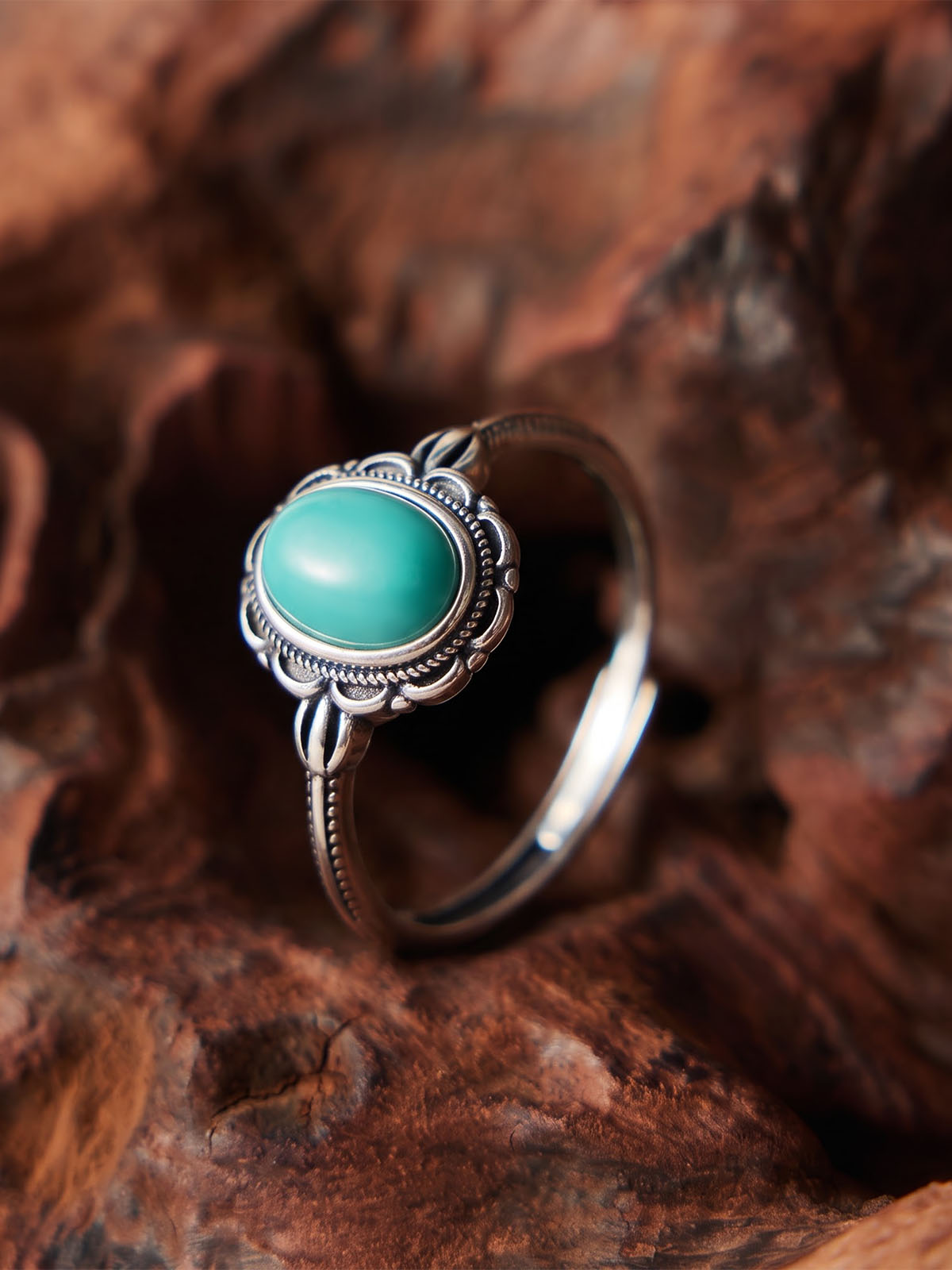 Vintage Turquoise S925 Silver Ring