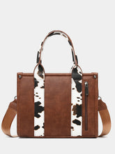 Brown Cow Print Western Tote Bag