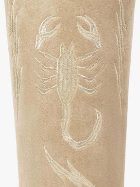 Apricot-embroidery-desert-scorpion-faux-suede-cowgirl-boots