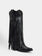 Black-studs-embroidered-star-fringe-cowgirl-boots