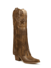 Brown-star-studs-fringes-western-boots