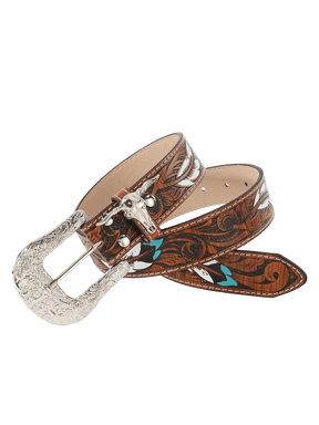 Bull Head Embossed PU Belt