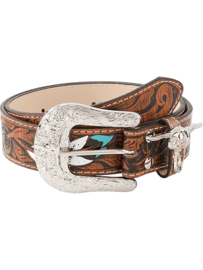 Bull Head Embossed PU Belt
